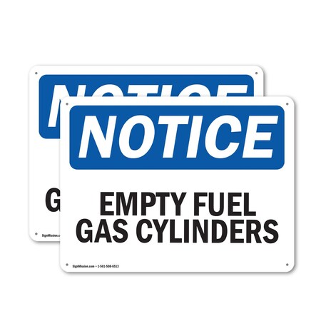 Signmission Empty Fuel Gas Cylinders, 24 in W x Rectangle, Aluminum OS-2PACK-NS-A-1824-L-12029